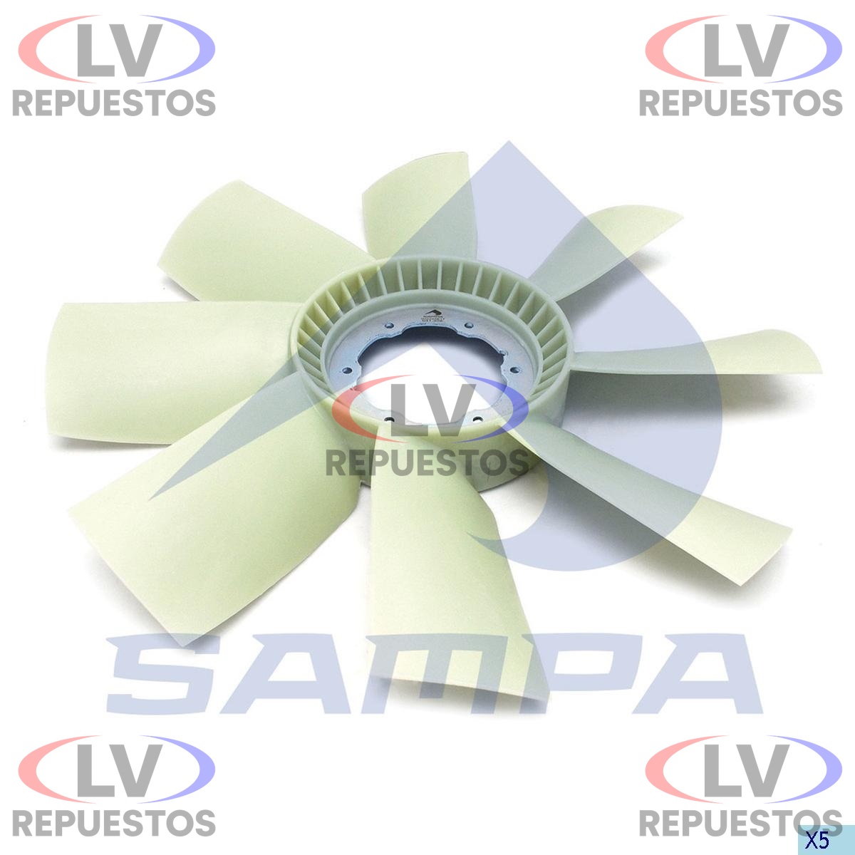 VENTILADOR RADIADOR SC-124 680MM S/VISCO SAMPA