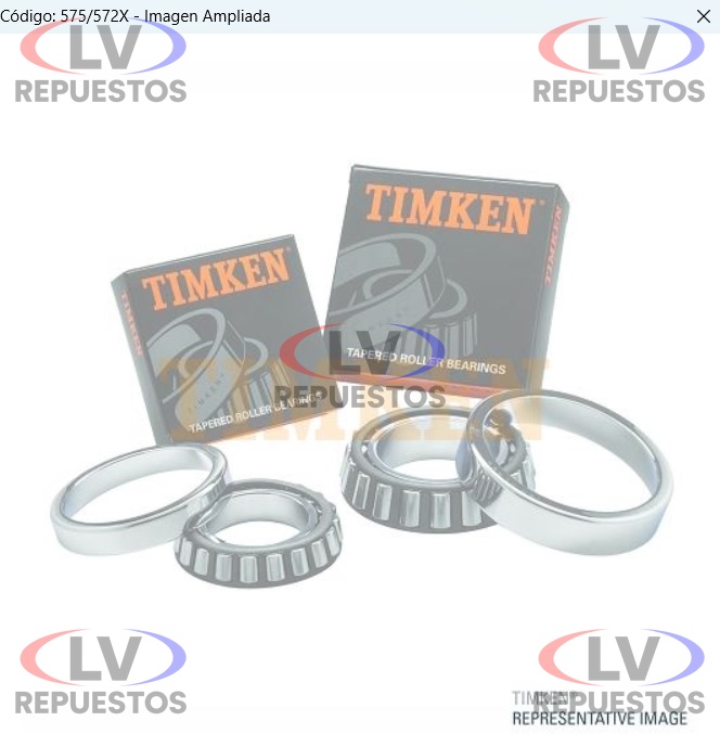 RULEMAN 575/572X 76.20X139.70X36.51 EJE DE MANDO EXT. SC-112/113 TIMKEN