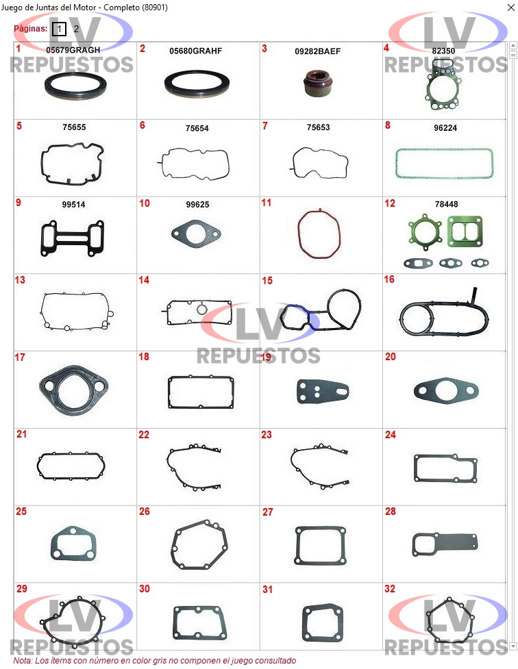 JUEGO JUNTA MOTOR C/ RETEN ELECTRONICO DSC12 124-360/400/420 SABO