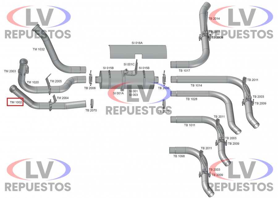 CA�O ESCAPE SALIDA MOTOR 4.1/2" SC-113/143 5Y5 FABBOF
