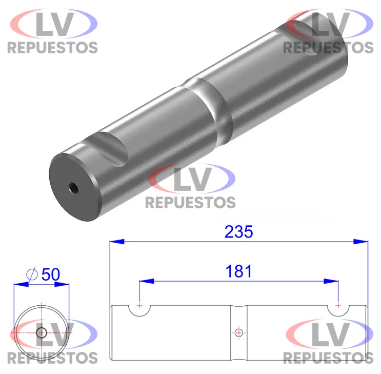 PERNO BALANZA 50X235MM OLIVO