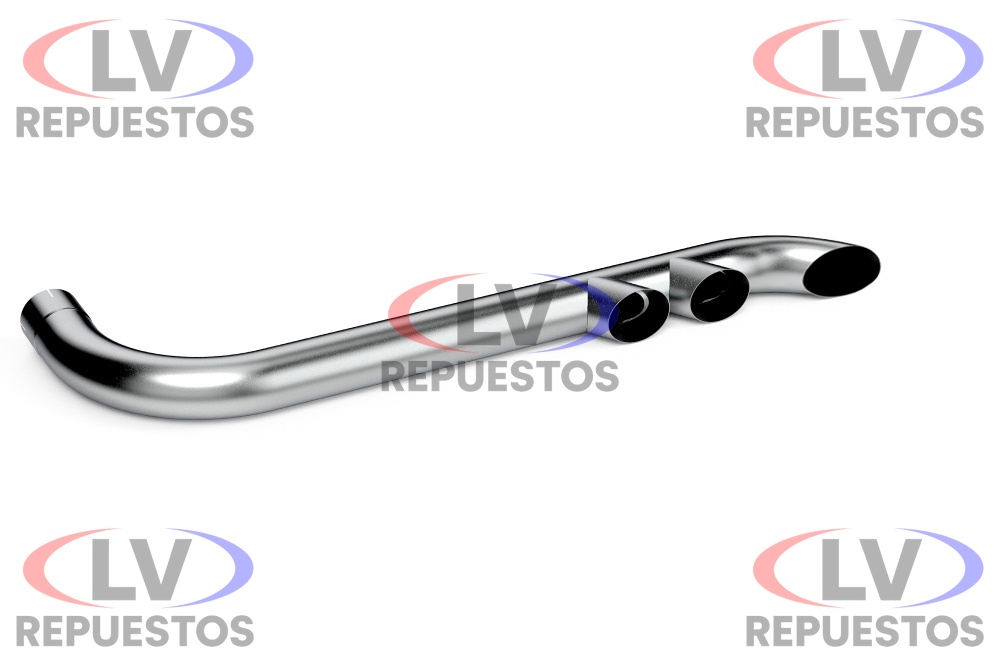 PUNTERA ESCAPE LATERAL CROMADO 4.1/2" 1590MM 3 SALIDAS BEPO