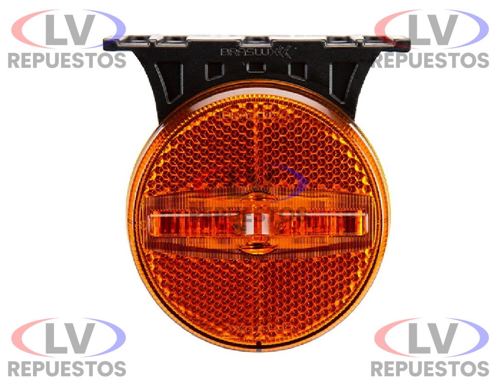 FARITO LATERAL C/ BASE REDONDO AMARILLO LED 12/24V BRASLUX