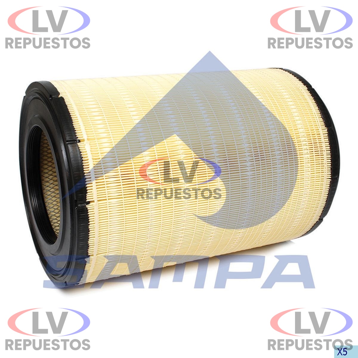 FILTRO DE AIRE MOTOR 169.5X303X450.5 SC-124 (1187) SAMPA