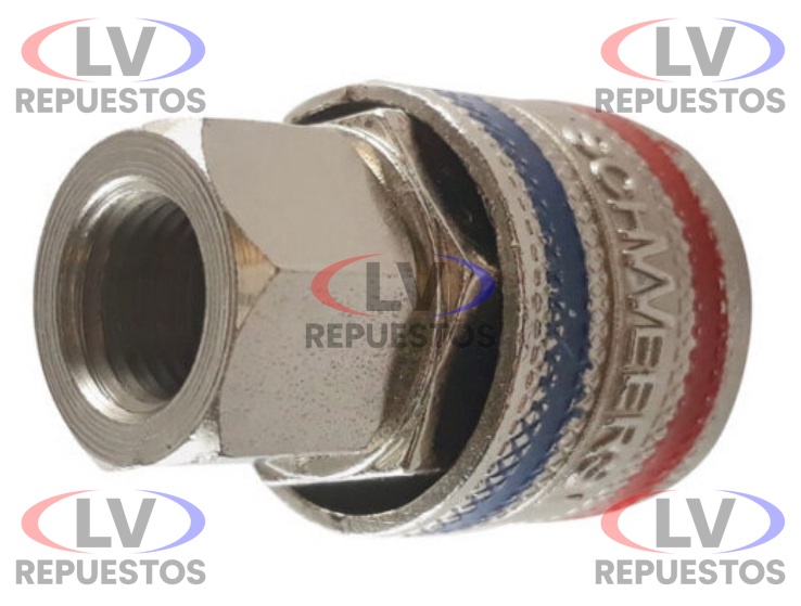 ENGATE RAPIDO PARA GAS METAL ROSCA HEMBRA 1/4" SCHWEERS